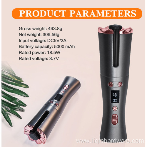 Portable USB Cordless Automatic Hair Curling Iron